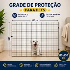 Grade Portão Proteção Pet Cachorro De 80x100cm Cães Pequenos