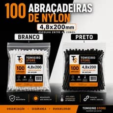 100 Abraçadeira Color Cinta De Nylon 4,8x200mm Enforca Gato