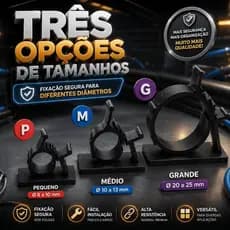 Clips Tipo Trava Fixador Adesivo Dupla Face Grampo Organizador Esconder Fios Cabos Em Baixo Da Mesa
