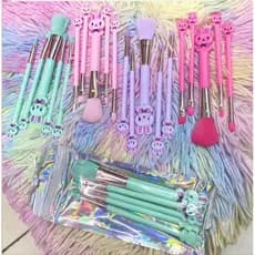 Kit de pinceis 5 peças pincel de maquiagem infantil maquiagem fofa para criança - ENVIO IMEDIATO