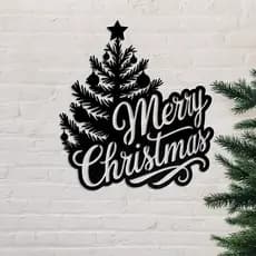 Enfeite de Parede Feliz Natal Merry Christmas de Natal