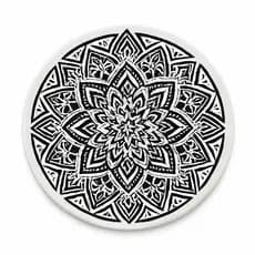 Porta Copos Mandala Apoiador de Copos Decorativo Premium Não Mancha a Mesa  Design Moderno