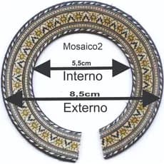 Roseta mosaico Adesivo Cavaco Bandolin e Ukulele