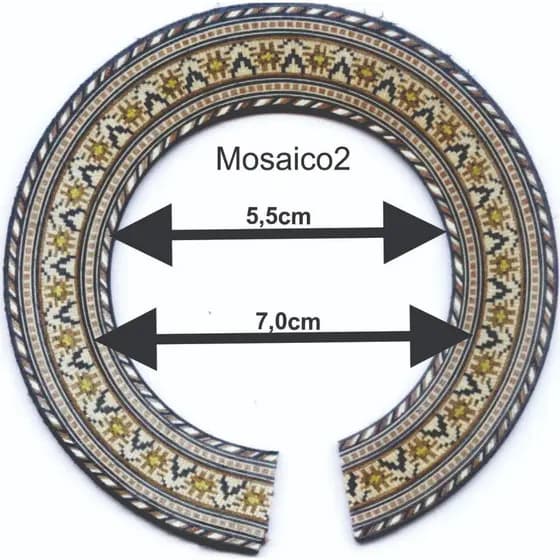 Mosaico Roseta Adesivo Cavaco Bandolin Ukulele