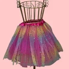 Saia Tule macio tay day arco iris