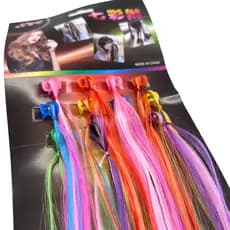 Presilha Kit com 12 Mechas de Cabelo Coloridas