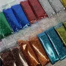 Glitter Magic Cartela com 24 und cores variadas/artesanato/resinas/velas/iscas artificiais