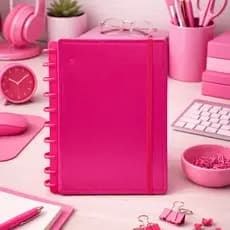 Caderno Argolado Capa Courino candy collor B5 (19*26) CM 10 discos Volta as aulas