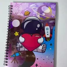 Caderno argolado astronauta 15x21 cm Volta as aulas 2024