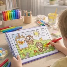 Livro de Colorir Capa Dura - Papel de Alta Gramatura - 48 Desenhos Exclusivos