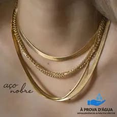 Colar Aço 316L inoxidáveis À prova d’água Hipoalergênicos Feminino Presente Clássicos Minimalista
