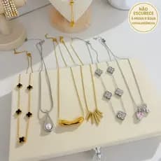 Colar Moda Feminino Aço Inoxidável À prova d'água Hipoalergênicos Delicados Elegantes Presentes