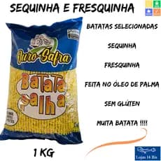 Batata Palha Ouro Safra 1Kg Sequinha Crocante Fresquinha Sem Glúten Sul de Minas