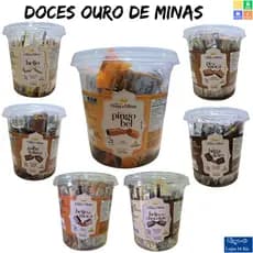 Doce de Leite Brigadeiro Beijinho Beijo c/ Chocolate Palha Italiana Pé de Moça Beijo de Moça c/21 Unid. Ouro de Minas