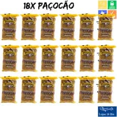 Doce de Amendoim Paçocão c/ 18 unidades de 80g Paçoca sem Glúten Sul de Minas Piranguinho