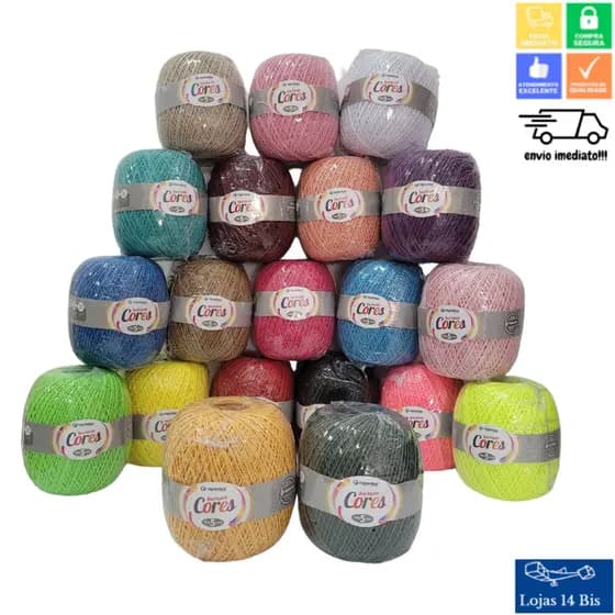 Barbante Cores Rayontex 5 Fios 160g 8/5 TEX 416 Amigurumis Artesanato Bordado
