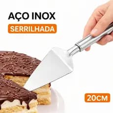 Espátula Para Bolo Inox Triangular Confeitaria Cortar Torta Pão Profissional