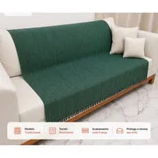 Manta Para Sofá ou Cama Luxo Gigante 210x120 Tipo Capa de Sofá Protetora 100% Algodão Decorativa