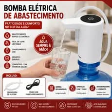 Bomba de Água Elétrica Recarregável USB Tomate 20L Portátil Branca