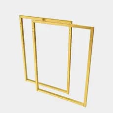 Pes Estilo Industrial Ferro Metalon 45 x 75 - Furo para 2 travas - Várias Cores - Oferta Relâmpago