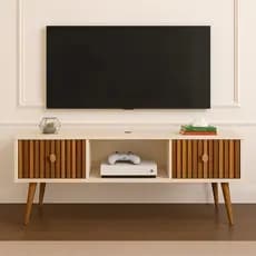 Rack Bancada Home Miami Turim 0,90 e 1,10 com Pés Anti Mofo 2 Portas Basculante Sala Decorar