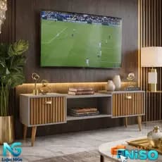 Rack para TV Bancada com pés 1.20 Life ou 1.10 ate 50polegadas -  2 Portas Moderno Parede TV Até 50Pol Quarto Sala