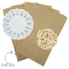 Kit Kraft Mix + Toalha Renda + Mini Pregador 50 Unidades