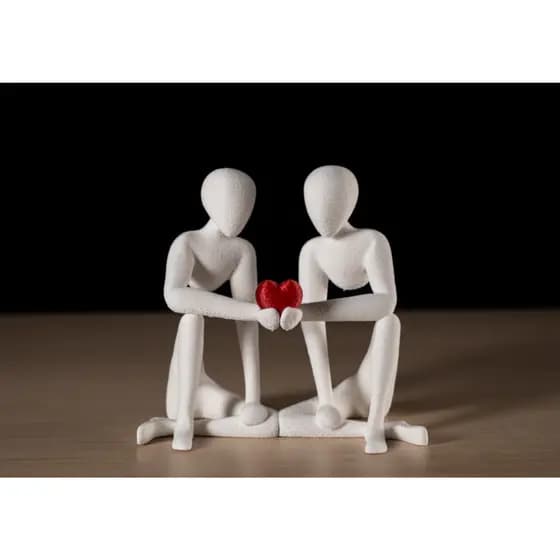 Ninguém Dia dos Namorados Decoração Coração Casal Escultura Design Moderno Relacionamento