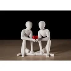 Ninguém Dia dos Namorados Decoração Coração Casal Escultura Design Moderno Relacionamento