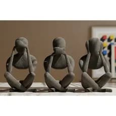 Ninguém Tríade do Mal 3 figuras Decorativas Não Vejo Não Ouço Não Falo