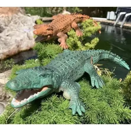 Jacaré Crocodilo Controle Remoto Bateria Recarregável Aquático Alta Simulação Realista De Piscina