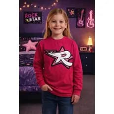Camiseta Infantil Emilly Vicky os Rosa Manga Comprida Ketlen Leozinho Void