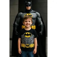 Camiseta Infantil Batman Corpinho Blusa Manga Curta Heróis