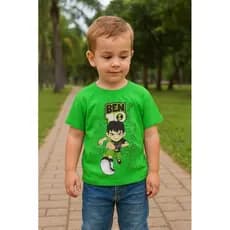 Camiseta Infantil Menino Ben 10 Manga Curta 100% Algodão