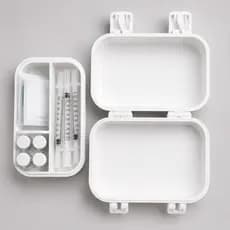Estojo Organizador para  Insulina, Peptídeos, Zepbound e Seringas | Caixa Compacta e Resistente