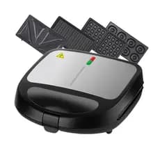 Sanduicheira Elétrica 4 em 1 Grill Misteira Waffle Donuts Antiaderente 110v e 220v