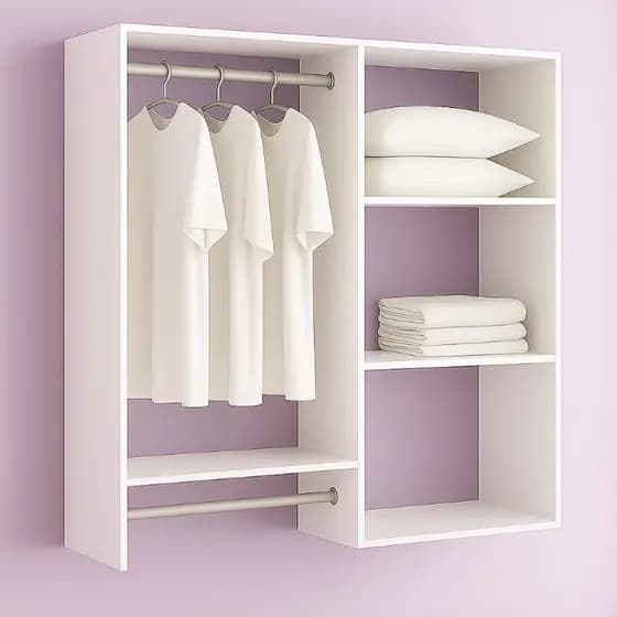 Armario Closet Suspenso - Arara Organizadora 100% MDF Guarda Roupas acessivel e economico P