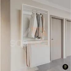 Arara Expositor Suspensa PP - Cabideiro Closet acessivel 100% mdf - Closet Aberto  (Lojas -Quarto)