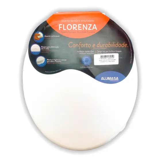 Tampa Vaso Assento Sanitário Almofadado Florenza Alumasa