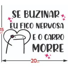 Adesivo RECÉM HABILITADA se Buzinar fico NERVOSA flork