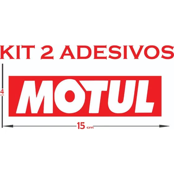 Adesivos Motul 13 Cm X 4 Cm Vermelho 2 Unidades