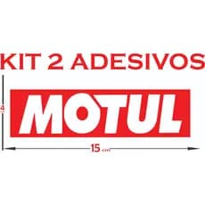 Adesivos Motul 13 Cm X 4 Cm Vermelho 2 Unidades