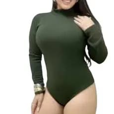 Body Feminino Cacharrel Manga Longa Body Básico 4 Estações UV 50