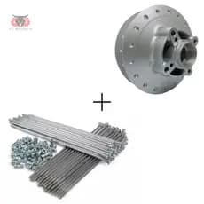 Kit  Cubo De Roda Fan 125 De 2009 Até 2013   + Jogo Raio 4mm Cromado