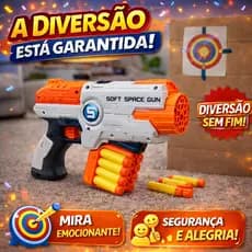 Lancador Dardos Com Pente Refil Brinquedo Jogo Diversao Animacao