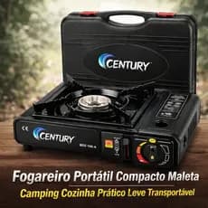 Fogareiro Portátil Camping a Gás com Maleta Compacto Dobrável Cozinha Prático Leve Viagem Trilhas