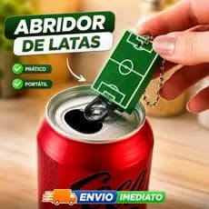 Chaveiro Abridor de Latas Copa Futebol Protetor de Unhas Gel Postiça Seguro ideal para Unhas Longas