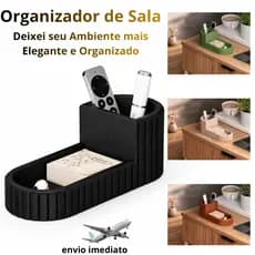 Organizador de Sala Ripado Porta controle para Escritório Recepção e Sala de Estar Moderna