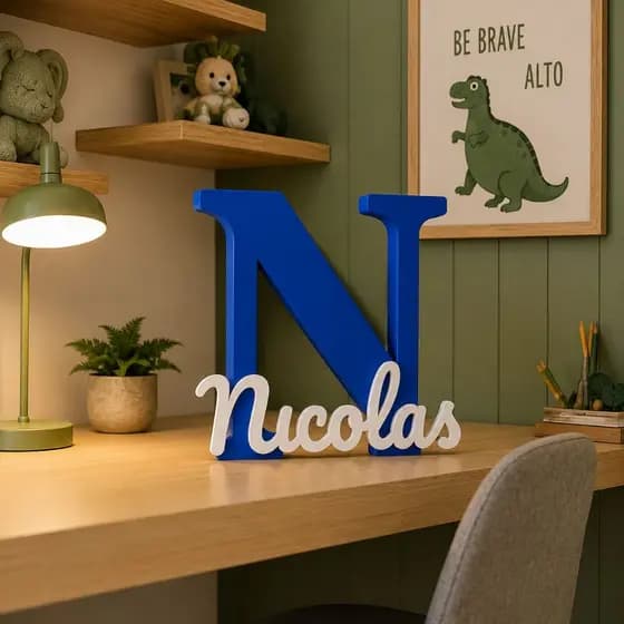 Letreiro Nome Personalizado 3D Placa Decorativa Presente Chá Revelação de Bebê Decoração Quarto Infantil Maternidade