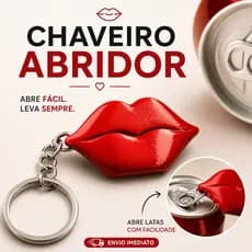 Chaveiro Abridor de Lata Boca Beijo